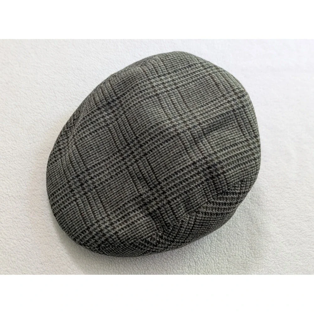 COUNTRY GENTLEMAN 100% WOOL Sz Med Plaid Brown Newsboy Cap  Cabbie